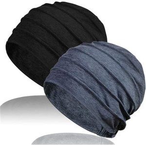 2 PCS Cotton Slouchy Chemo Beanies, Chemo Cap Headwear Cancer Hats for Women